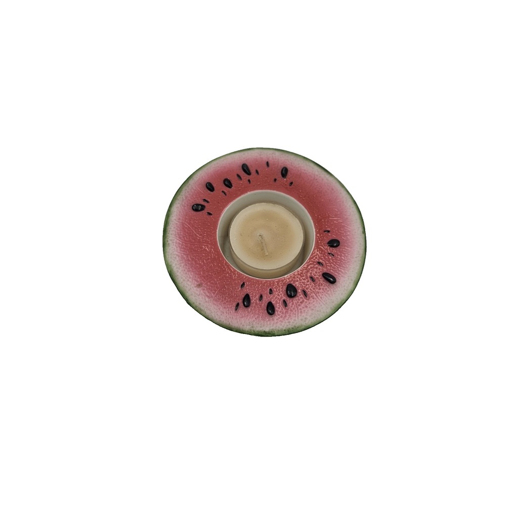 Partylite‎ Watermelon Slice Tealight Candle Holder Ceramic Fruit Summer Decor